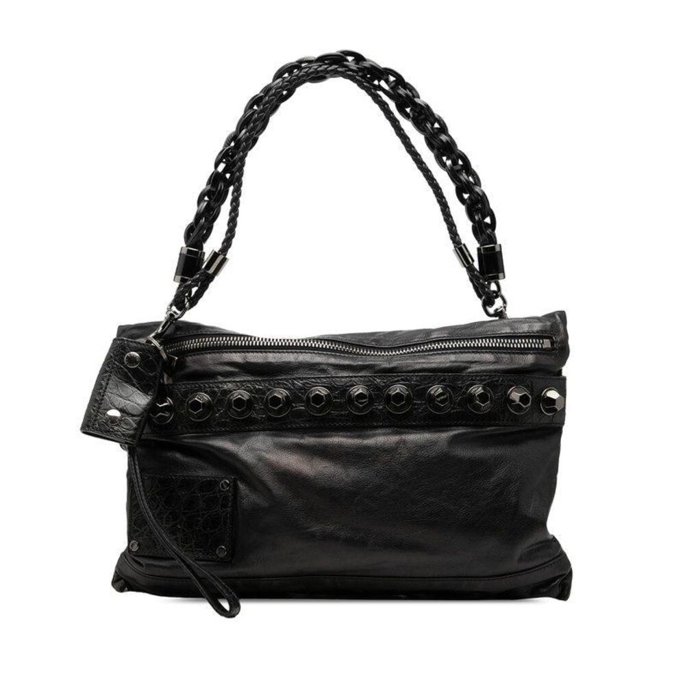 Gucci Studs Leather Clutch Bag